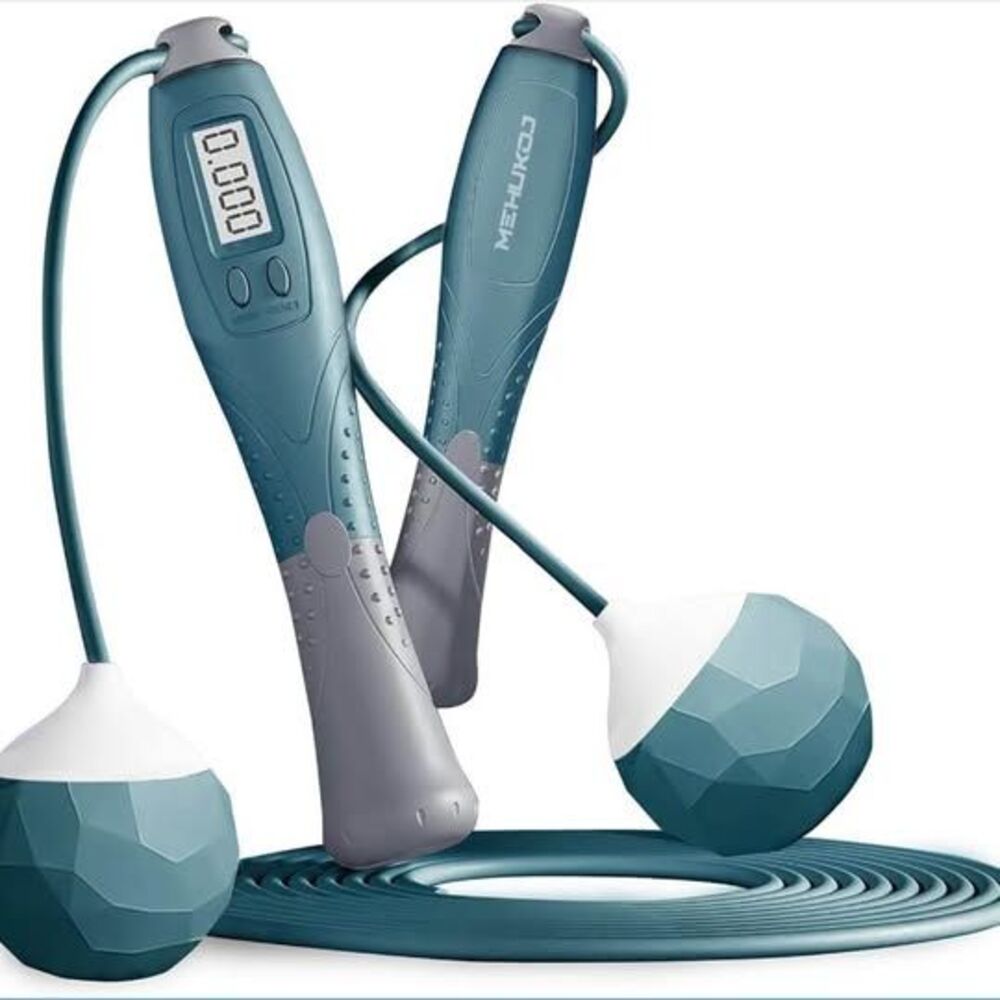 NEW Weighted Jump Rope w/ Digital Counter + Cordless Option – Adjustable